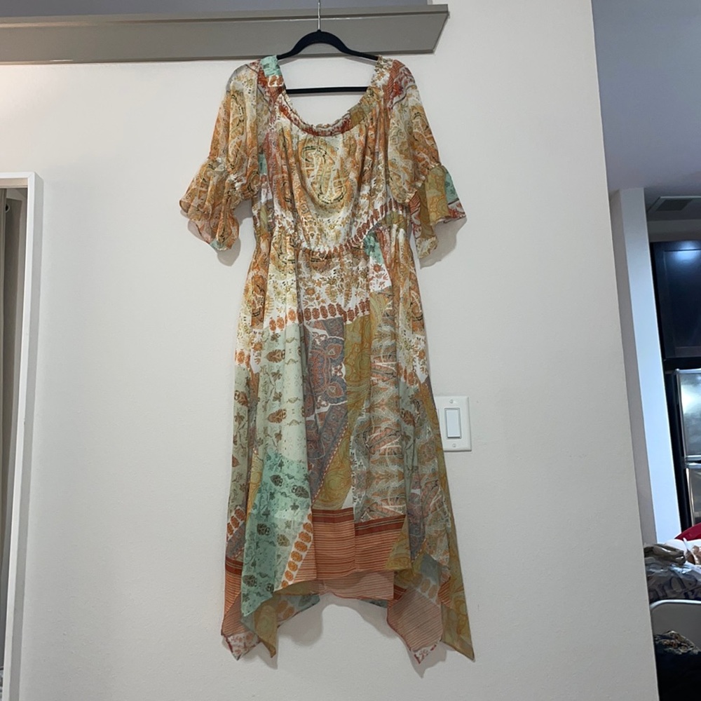 City Chic Togo Off the Shoulder Midi Dress SZ 20 NWT - Picture 3 of 6